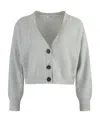 Peserico Ribbed-knit Button Cardigan