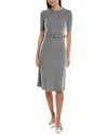 Peserico Wool-blend Midi Dress In Gray
