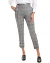 Peserico Wool-blend Pant In Gray