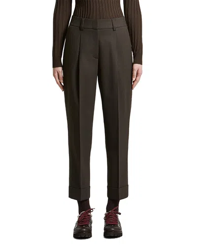 Peserico Wool Blend Stretch Tech Flannel Pants In Brown
