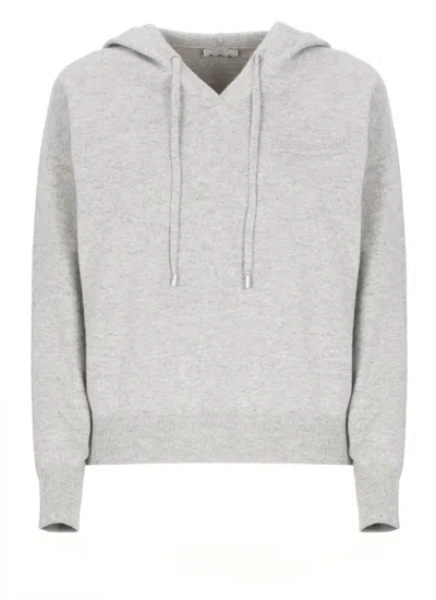 Peserico Grey Wool Blend Sweater In Gray