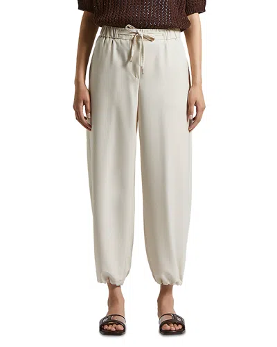 Peserico Wool Blend Tie Waist Joggers