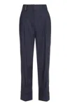 Peserico Cuffed Tailored Trousers In Blue