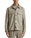 Peserico Double-pocket Button-front Jacket In Gray