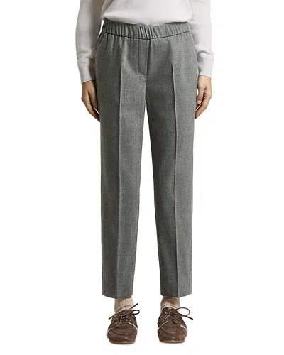 Peserico Wool Cashmere Stretch Flannel Pants In Transparent