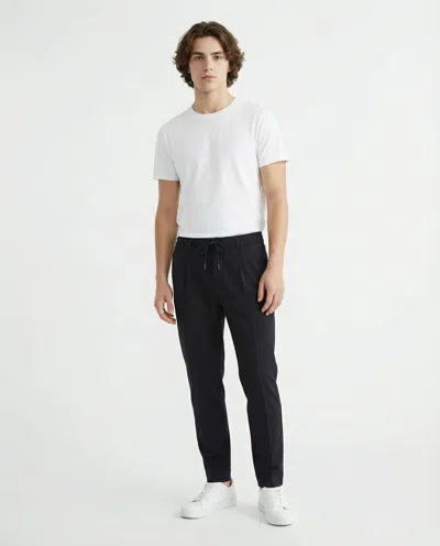 Peserico Wool-blend Flannel Trousers In Black