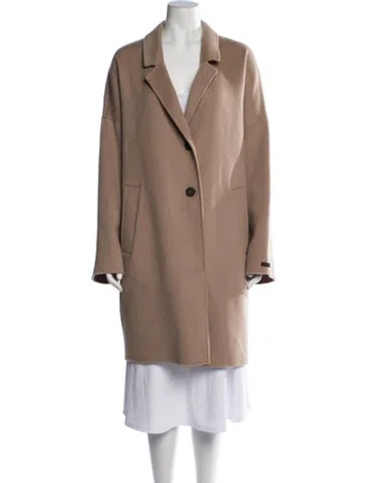Pre-owned Peserico Wool Coat In Neutrals