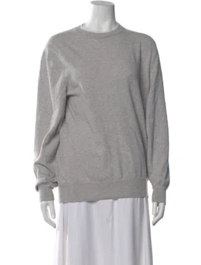 Pre-owned Peserico Wool Crew Neck Sweater In Gray