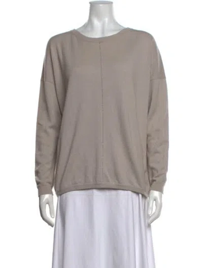 Pre-owned Peserico Wool Crew Neck Sweater In Grey