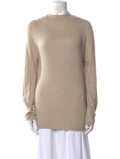 Pre-owned Peserico Wool Crew Neck Sweater In Neutral