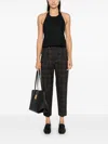 Peserico Wool Cropped Trousers In Brown