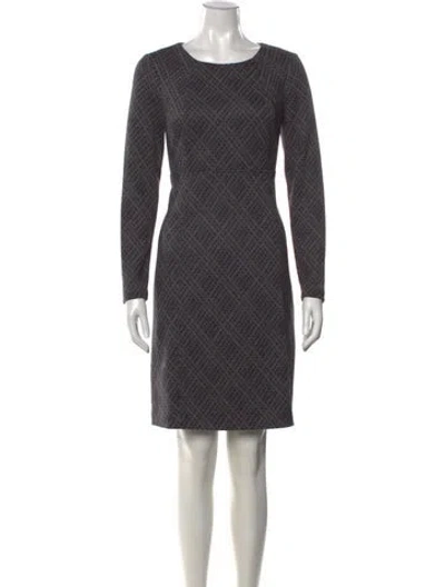 Pre-owned Peserico Wool Knee-length Dress In Grey