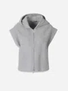 Peserico Wool Knit Vest In Gray