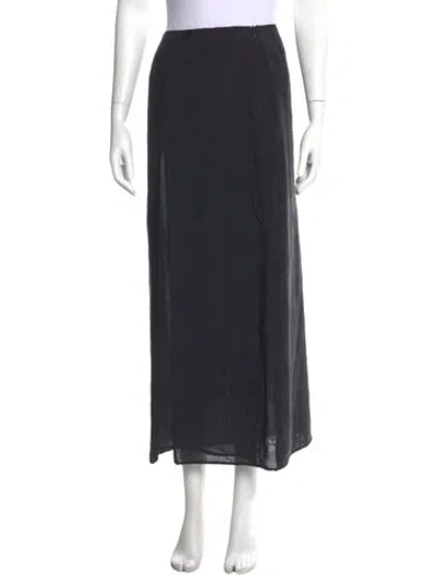 Pre-owned Peserico Wool Long Skirt In Gray