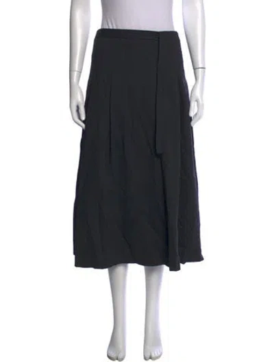 Pre-owned Peserico Wool Midi Length Skirt In Black