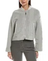 Peserico Wool, Mohair, & Silk-blend Fleece Jacket In Gray