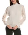 Peserico Wool, Silk, & Cashmere-blend Pullover In Neutral