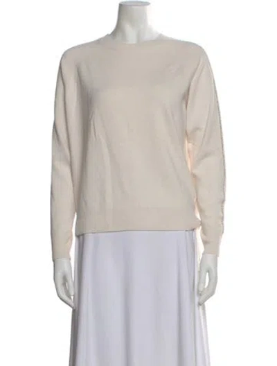 Pre-owned Peserico Wool Scoop Neck Sweater In Neutral