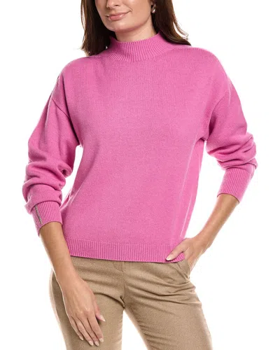 Peserico Wool, Silk, & Cashmere-blend Sweater In Pink