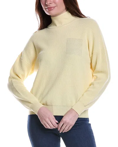 Peserico Wool, Silk, & Cashmere-blend Sweater In Yellow