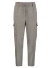 Peserico Men's Wool, Silk And Cashmere Jogger Trousers