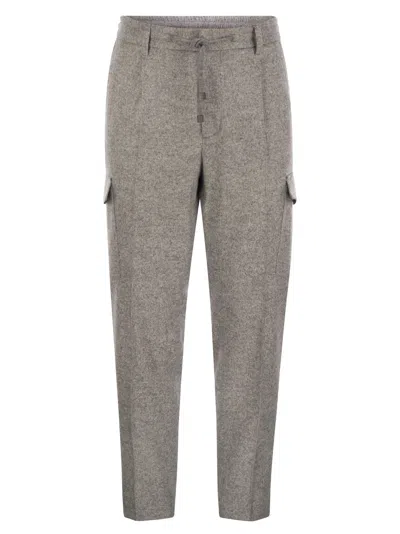 PESERICO PESERICO WOOL, SILK AND CASHMERE JOGGER TROUSERS