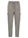 Peserico Men's Wool, Silk And Cashmere Jogger Trousers In Grey