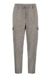 Peserico Men's Wool, Silk And Cashmere Jogger Trousers In Grey