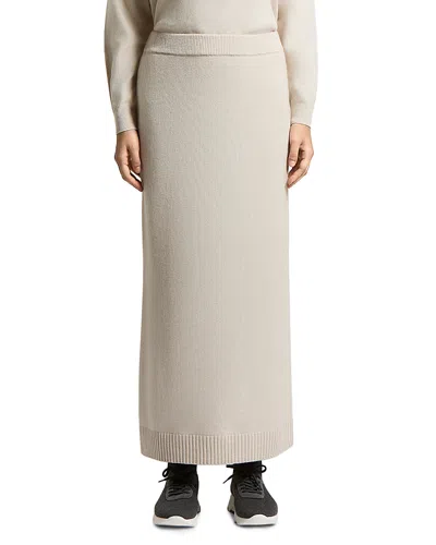 Peserico Ribbed-trim Maxi Skirt In Neutral