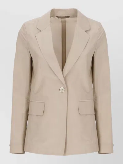 PESERICO WOOL SINGLE BREASTED BLAZER NOTCH LAPELS
