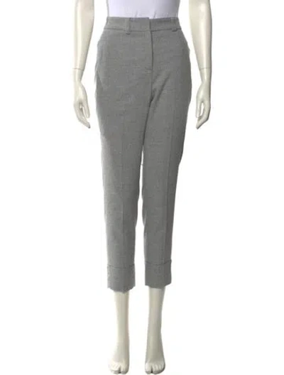 Pre-owned Peserico Wool Skinny Leg Pants In Gray