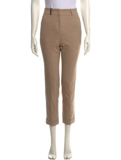 Pre-owned Peserico Wool Skinny Leg Pants In Neutral