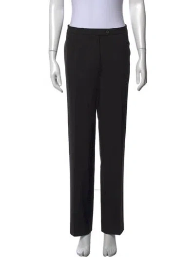 Pre-owned Peserico Wool Straight Leg Pants In Black