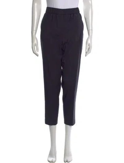 Pre-owned Peserico Wool Straight Leg Pants In Blue