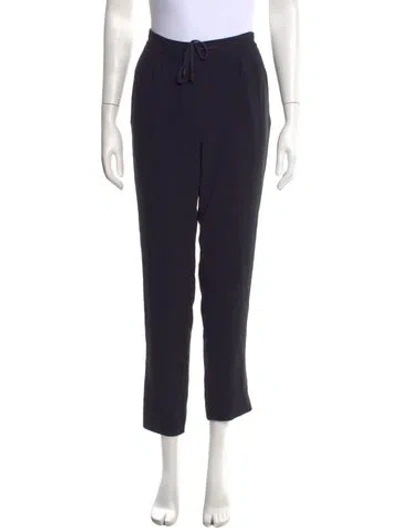 Pre-owned Peserico Wool Straight Leg Pants In Blue