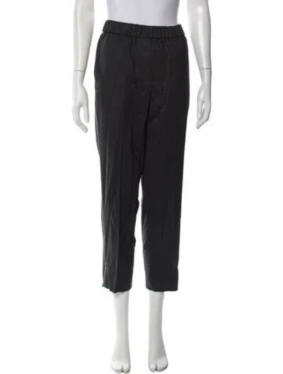 Pre-owned Peserico Wool Straight Leg Pants In Brown