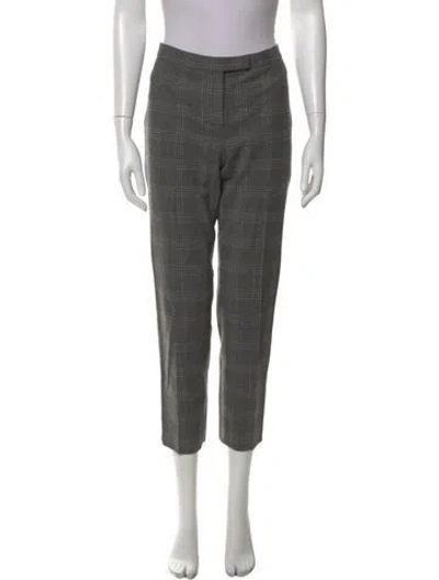Pre-owned Peserico Wool Straight Leg Pants In Gray