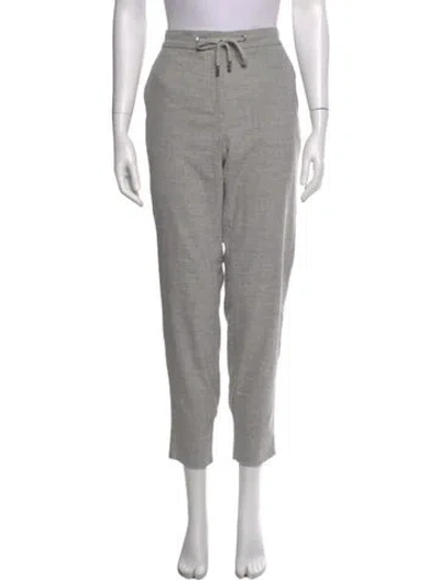 Pre-owned Peserico Wool Straight Leg Pants In Gray
