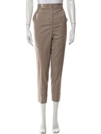 Pre-owned Peserico Wool Straight Leg Pants In Neutral