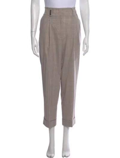 Pre-owned Peserico Wool Straight Leg Pants W/ Tags In Neutral