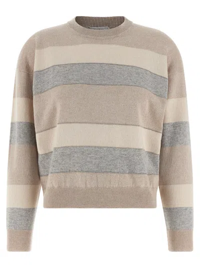 PESERICO WOOL SWEATER SWEATERS AND CARDIGANS BEIGE