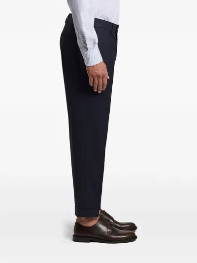 Peserico Wool Trousers In Blue