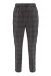 Peserico Wool Cigarette Trousers In Gray