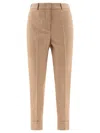 Peserico Wool Trousers With Punto Luce In Beige