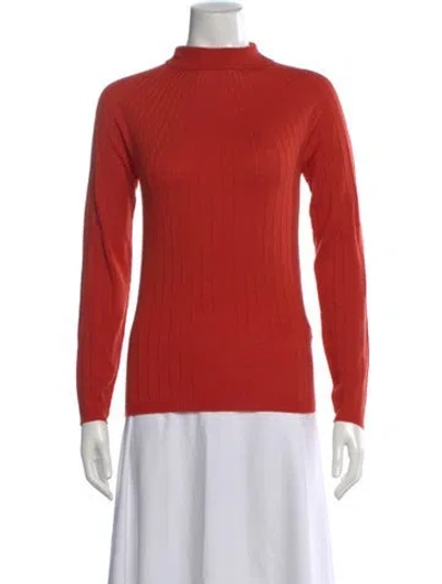Pre-owned Peserico Wool Turtleneck Sweater In Orange