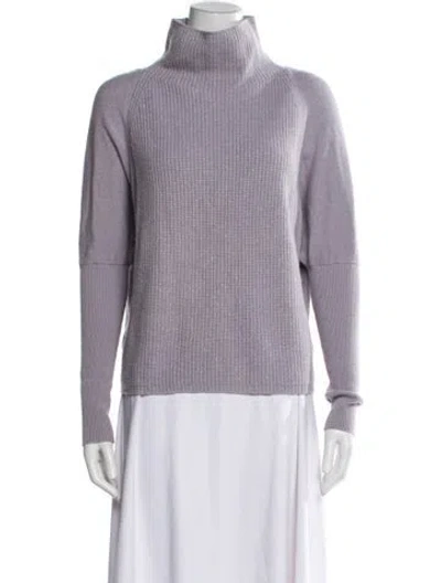 Pre-owned Peserico Wool Turtleneck Sweater In Purple