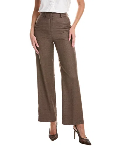 Peserico Wool-blend Pant In Brown