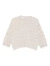 Peserico Zigzag-knit Sweater In Gray