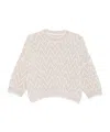 Peserico Zigzag-knit Sweater In Gray