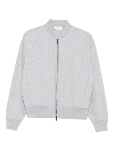 Peserico Zip-front Jacket In Gray